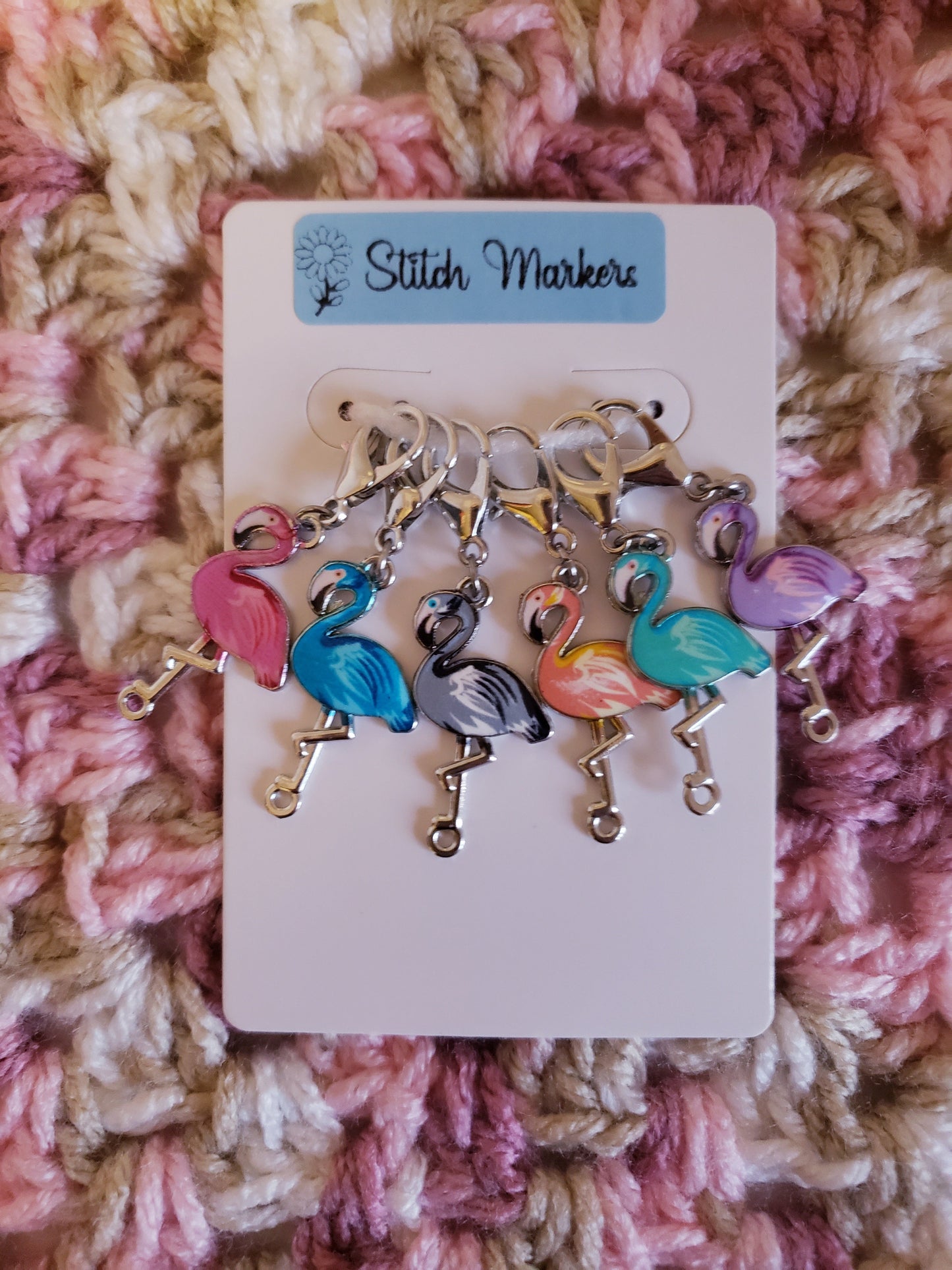 Flamingo Colorful Stitch Markers
