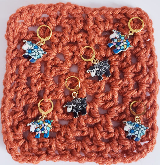 Sheep Yarn Balls Stitch Markers