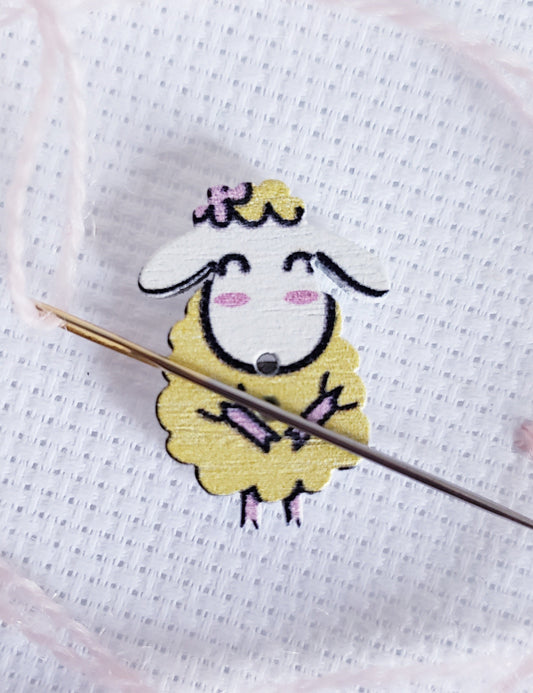 Yellow Sheep Lamb Magnetic Needle Minder