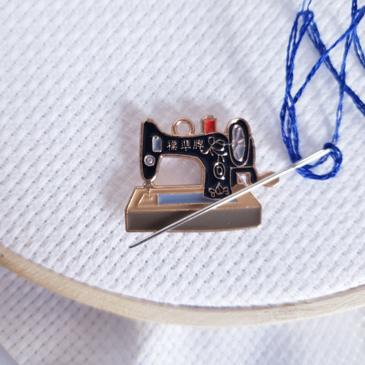 Antique Sewing Machine Enamel Magnetic Needle Minder