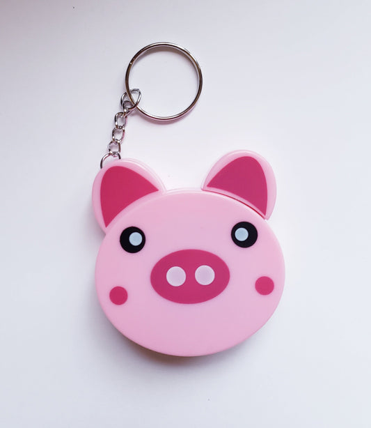 Pig Tape Measure Keychain