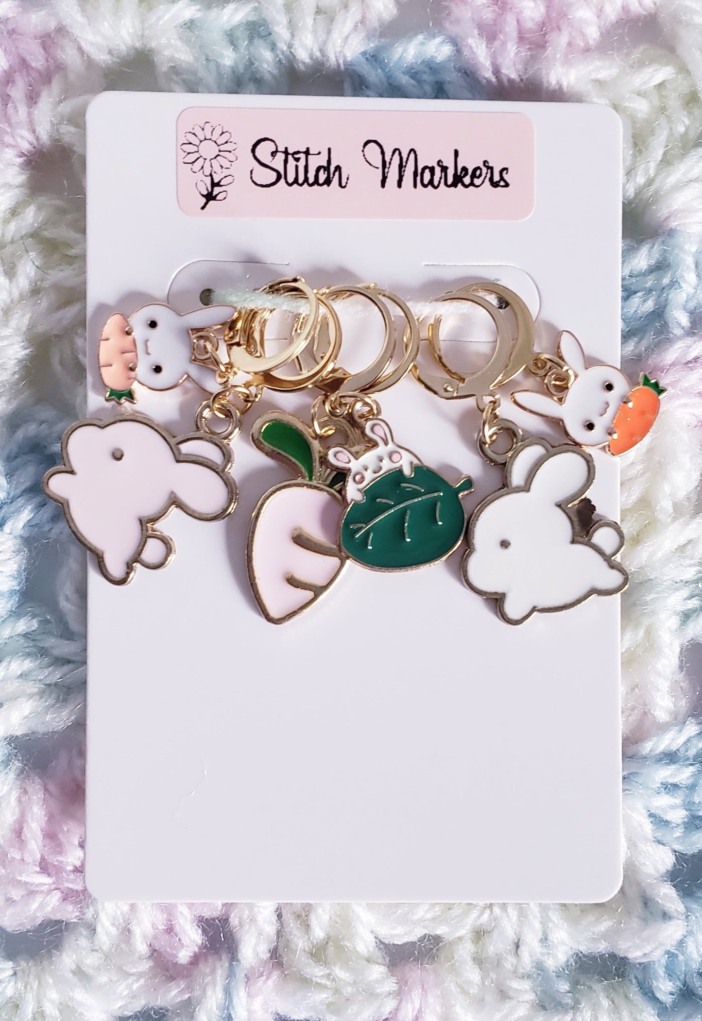 Happy Bunny Easter Stitch Markers