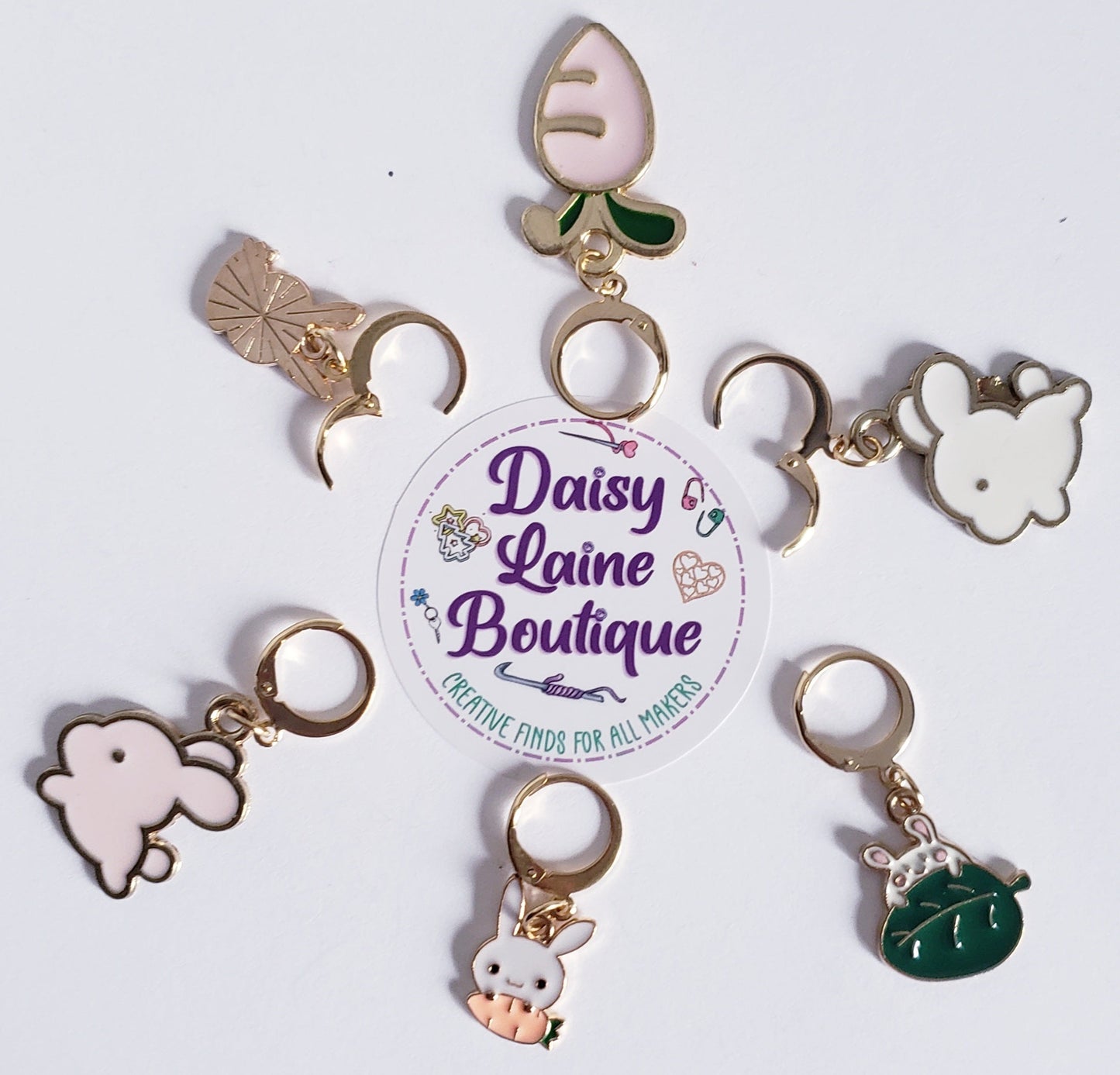 Happy Bunny Easter Stitch Markers