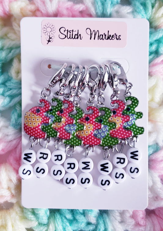Elephant RS WS Stitch Markers