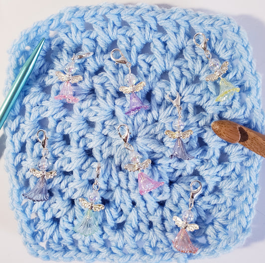 Angel Beaded Skirt Stitch Markers