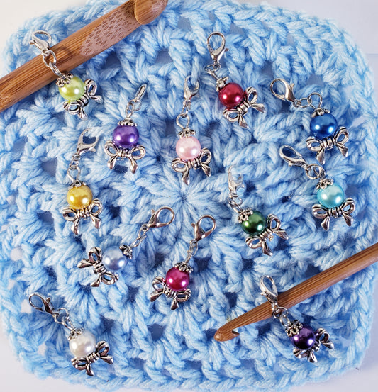 Pearl Bow Stitch Markers