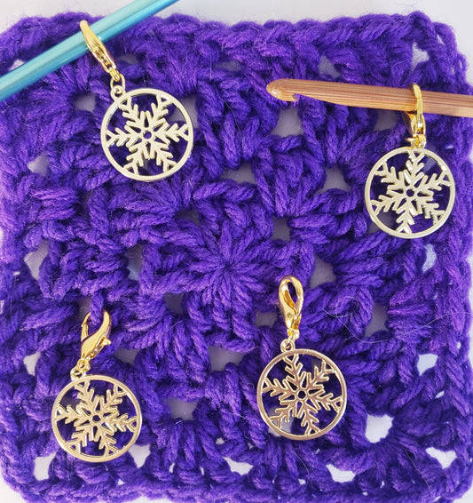 Snowflake Round Stitch Markers