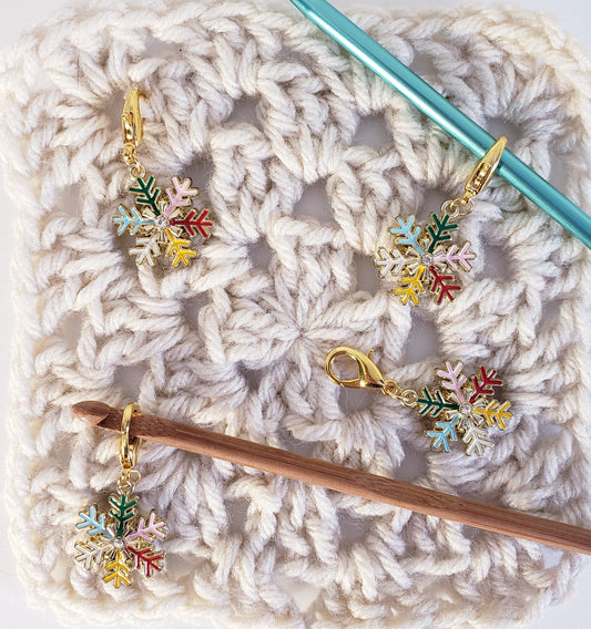 Snowflake Colorful Stitch Markers