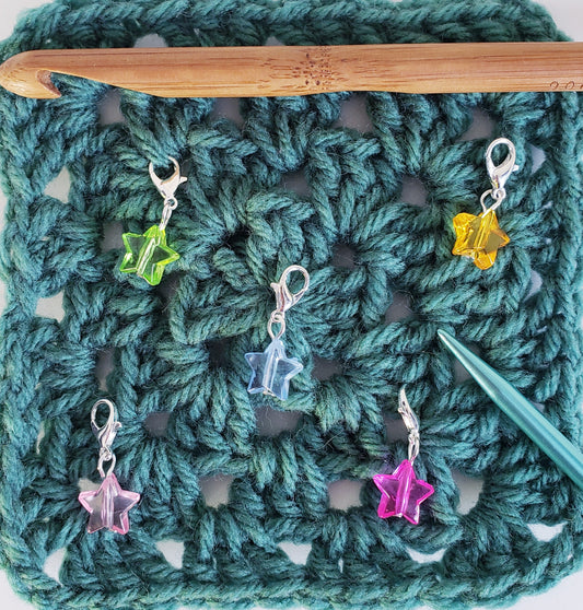 Star Clear Stitch Markers