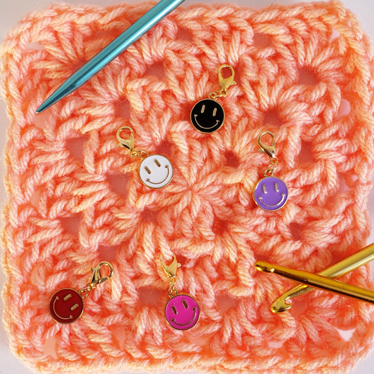 Smiley Face Stitch Markers