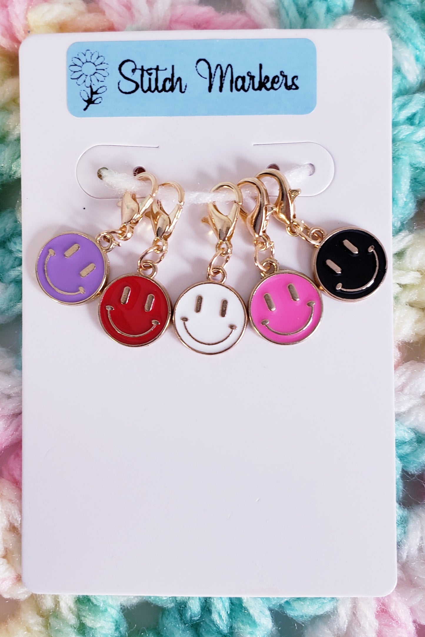 Smiley Face Stitch Markers
