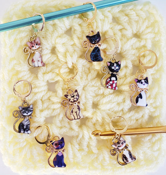 Cat Curly Tail Stitch Markers
