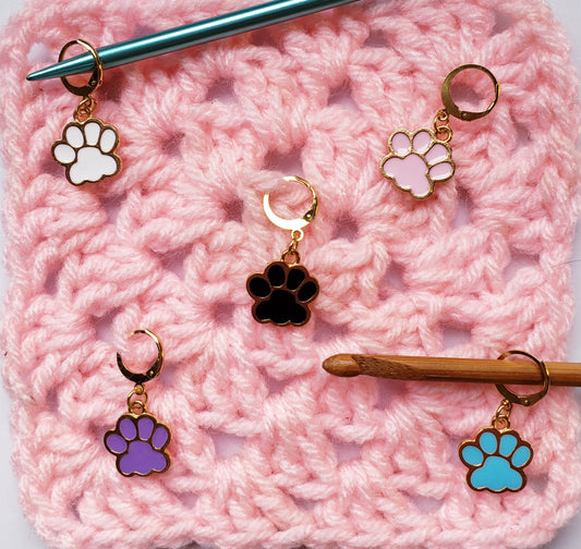 Paw Print Stitch Markers
