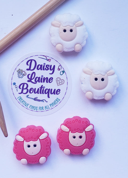 Fuffy Sheep Knitting Needle Point Protectors