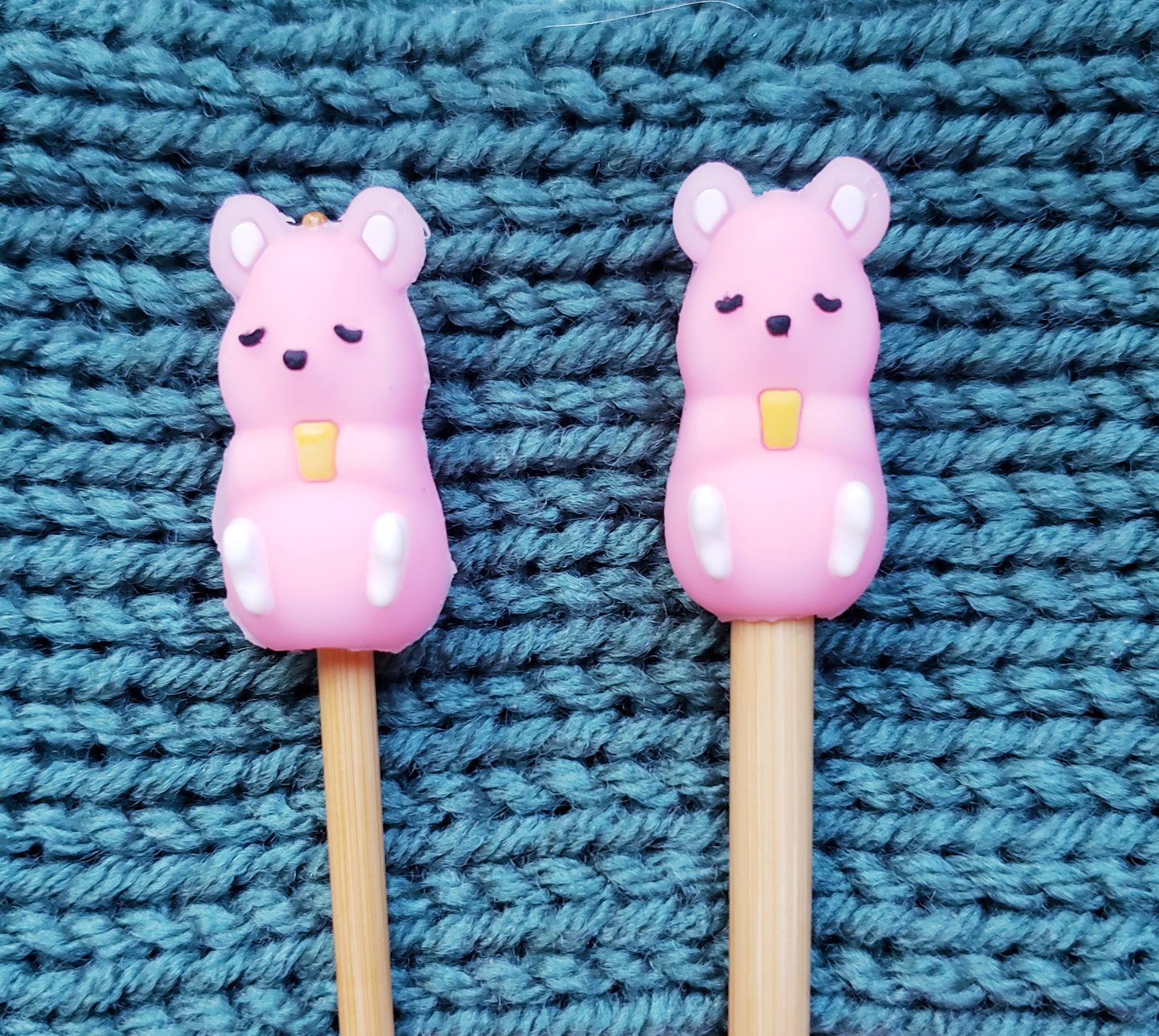 Teddy Bear Knitting Needle Point Protectors