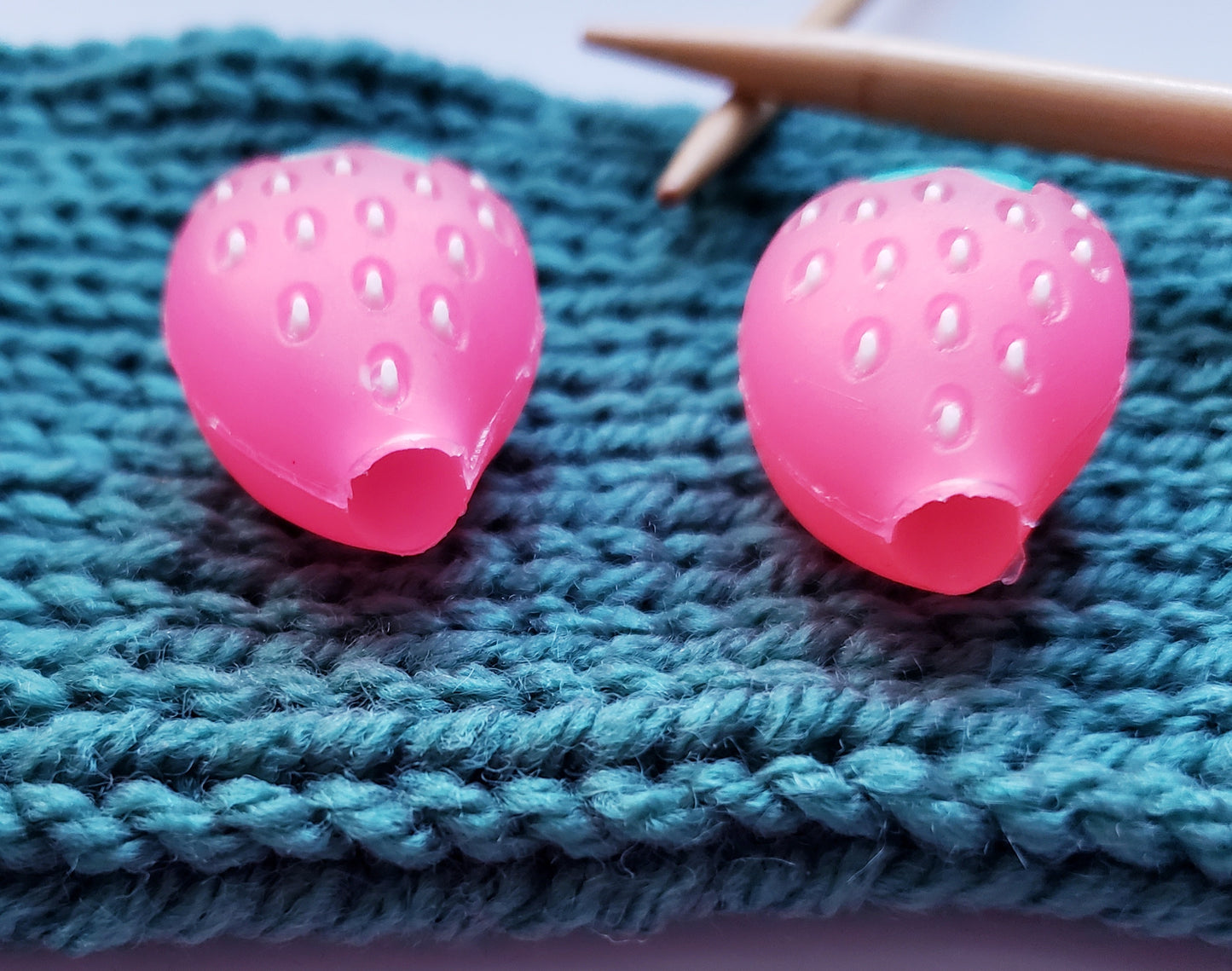 Strawberry Knitting Needle Point Protectors