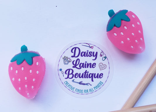 Strawberry Knitting Needle Point Protectors