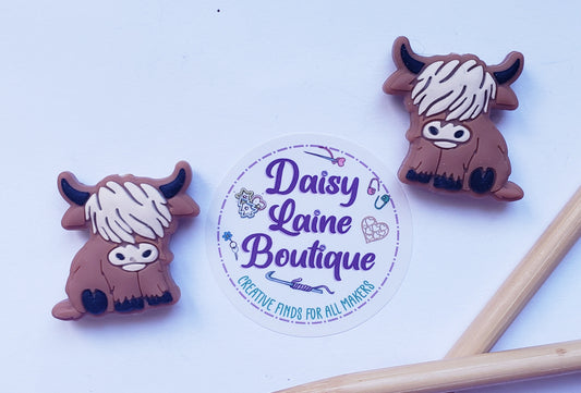 Highland Cow Knitting Needle Point Protectors