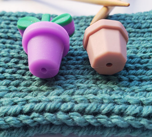 Plant Pot Terra Cotta Knitting Needle Point Protectors