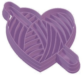 Crochet Hook Heart Cookie Cutter & Stamp Set