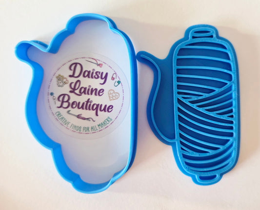 Thread Cone Spool Sew Quilt Stitch Embroidery Cookie Cutter & Stamp Set - Dough Biscuit Cutters 3D Printed