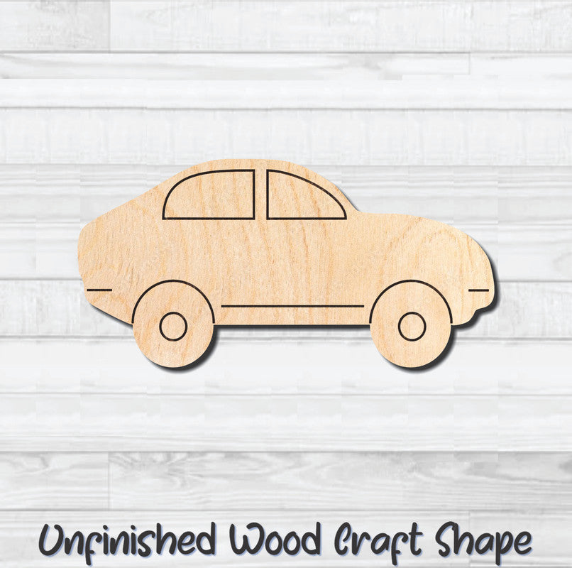 Car Vehicle 2 Automobile Unfinished Wood Shape Blank Laser Engraved Cutout Woodcraft Craft Supply