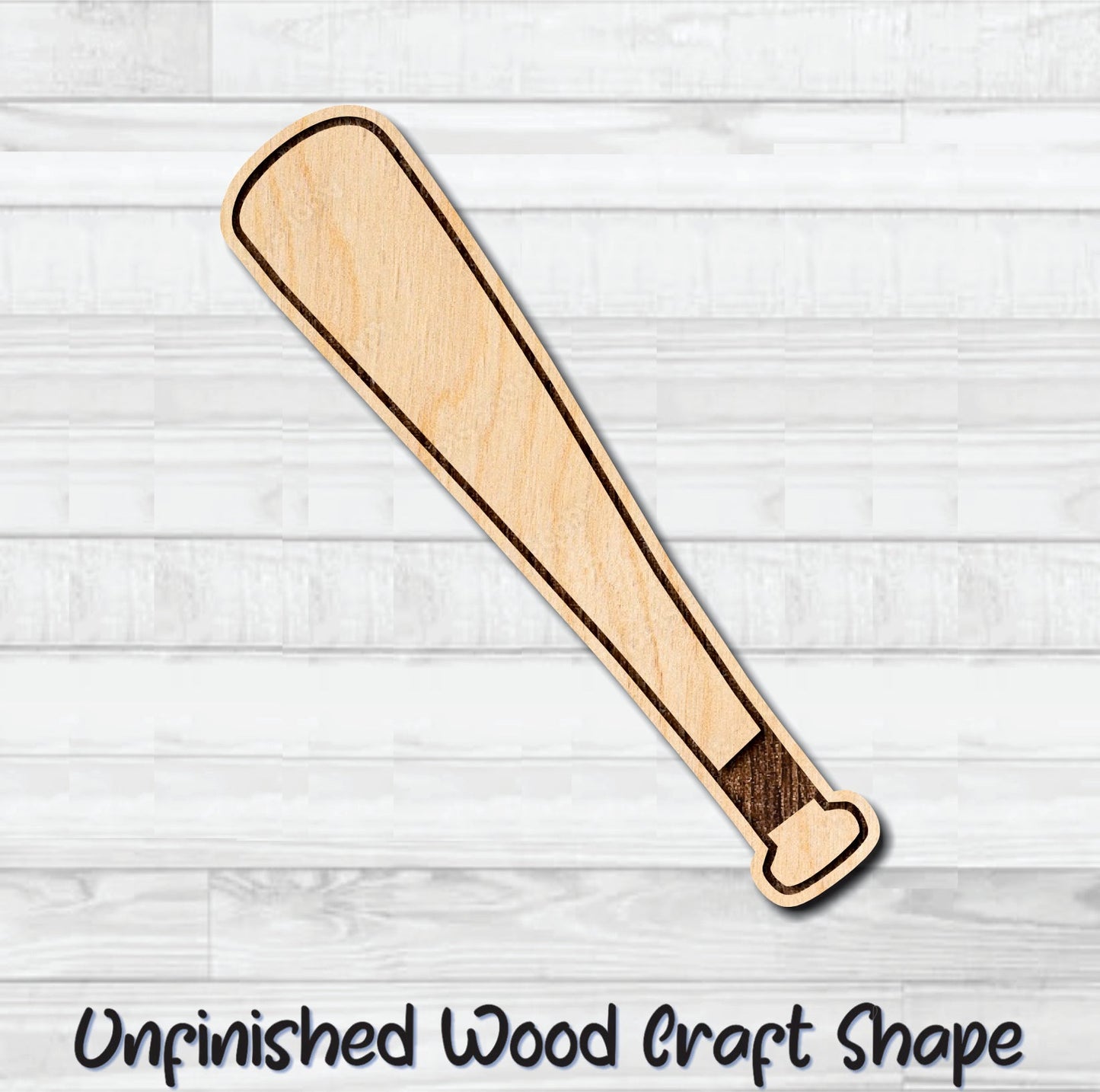 Baseball Bat Bats Unfinished Wood Shape Blank Laser Engraved Cut Out Woodcraft Craft Supply