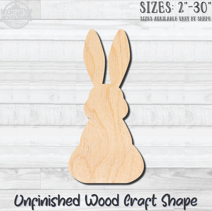 Chocolate Easter Bunny 2 Unfinished Wood Shape Blank Laser Engraved Cutout Woodcraft Craft Supply