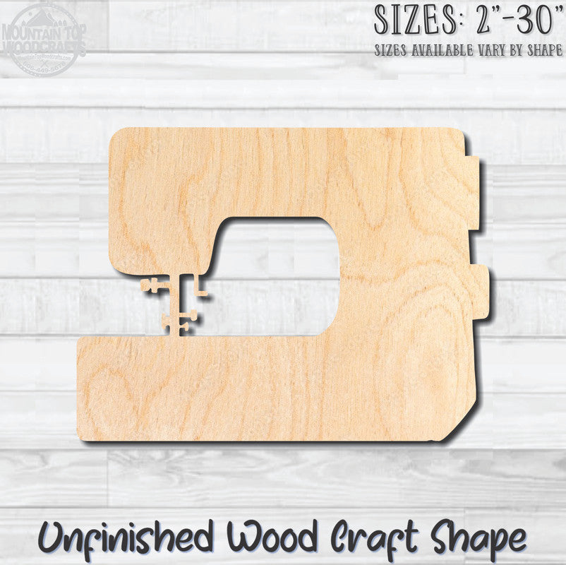 Sewing Machine 1 Unfinished Wood Shape Blank Laser Engraved Cut Out Woodcraft Craft Supply