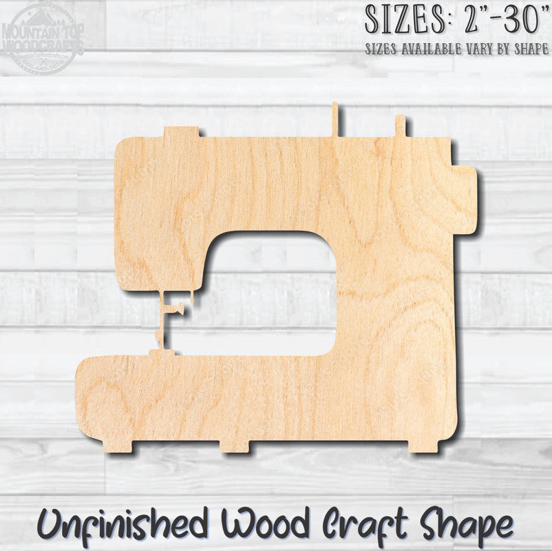 Sewing Machine 3 Unfinished Wood Shape Blank Laser Engraved Cut Out Woodcraft Craft Supply