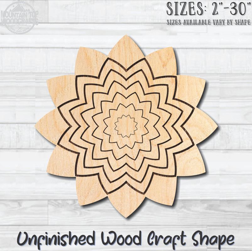 Sun Sunshine 5 Unfinished Wood Shape Blank Laser Engraved Cutout Woodcraft Craft Supply
