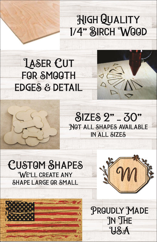 Unfinished Wood Craft Shape