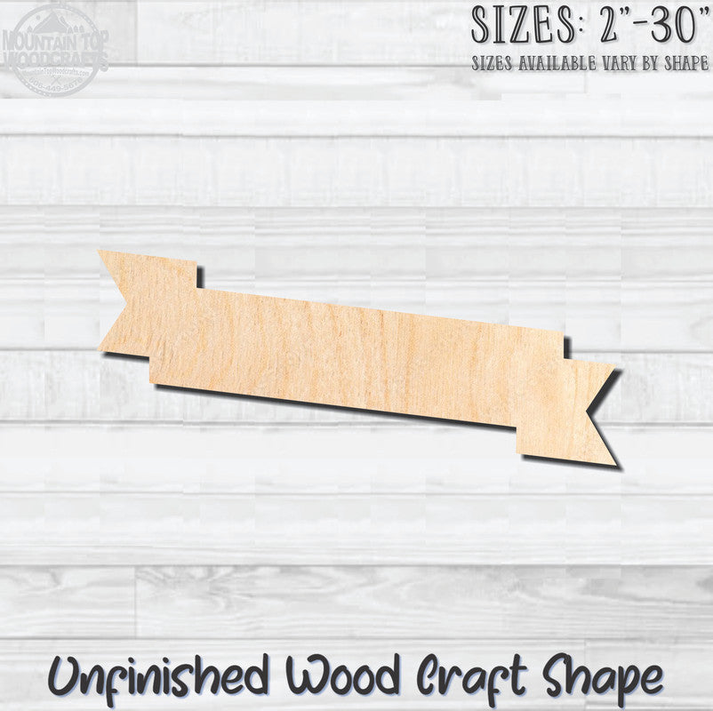 Banner Swag 3 Unfinished Wood Shape Blank Laser Engraved Cutout Woodcraft Craft Supply