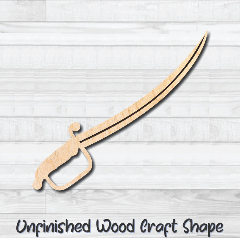 Sword Knife Dagger 7 Unfinished Wood Shape Blank Laser Engraved Cut Out Woodcraft Craft Supply