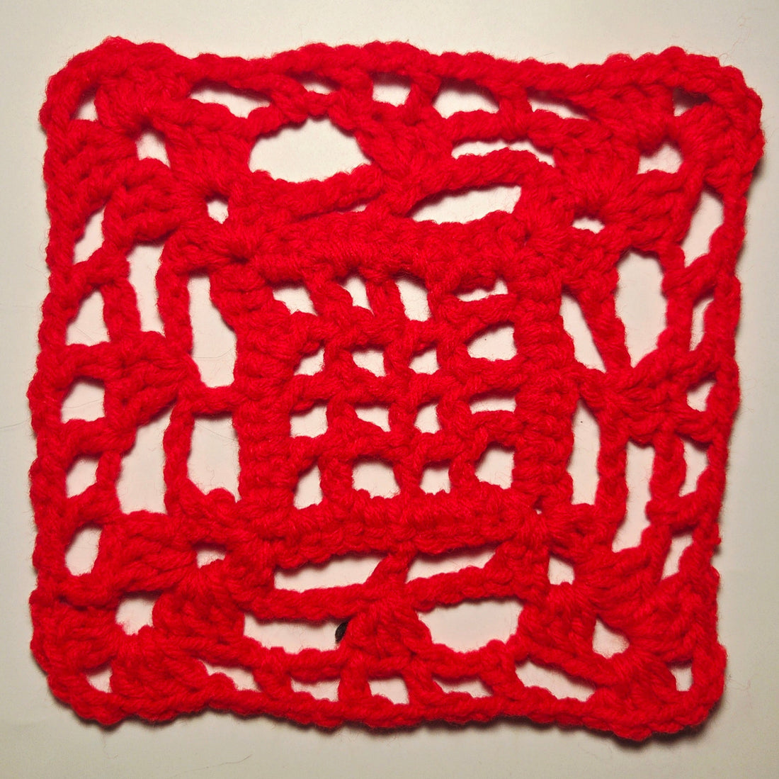 Day #5 - Down Granny Square Laine - Filet Mesh Square 1