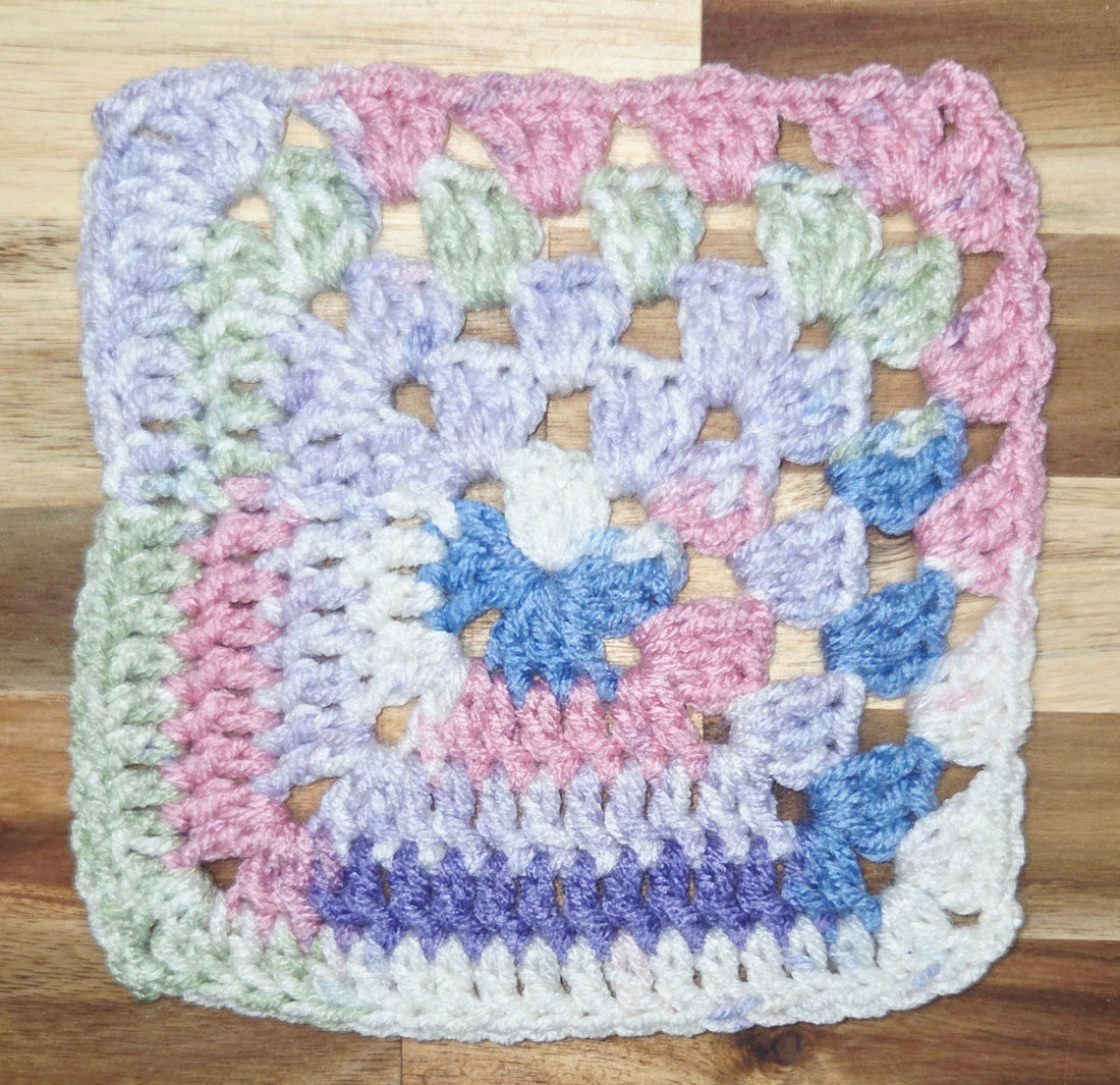 Day 40 - Down Granny Square Laine - Half & Half Granny Square