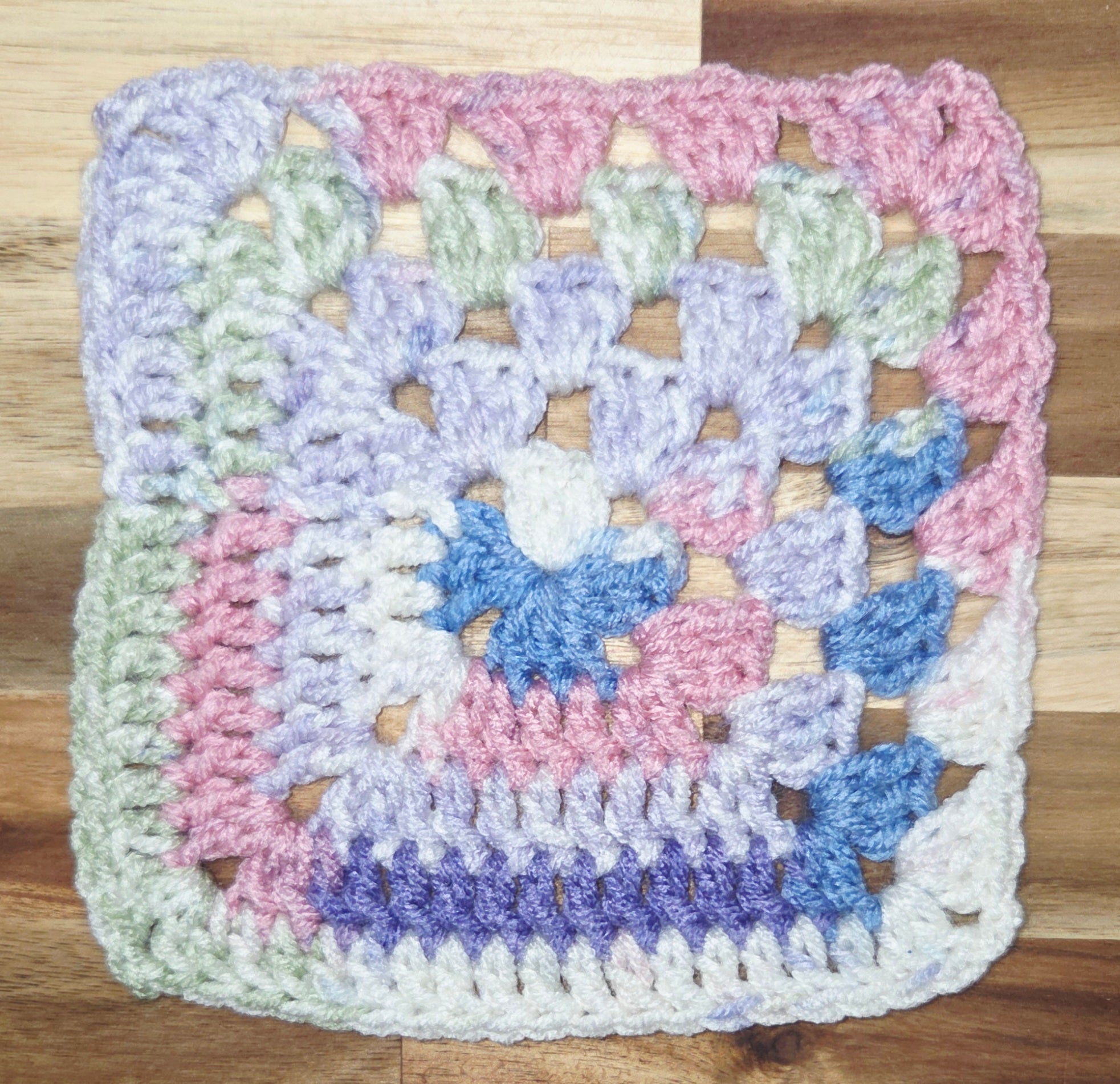 Day 40 - Down Granny Square Laine - Half & Half Granny Square