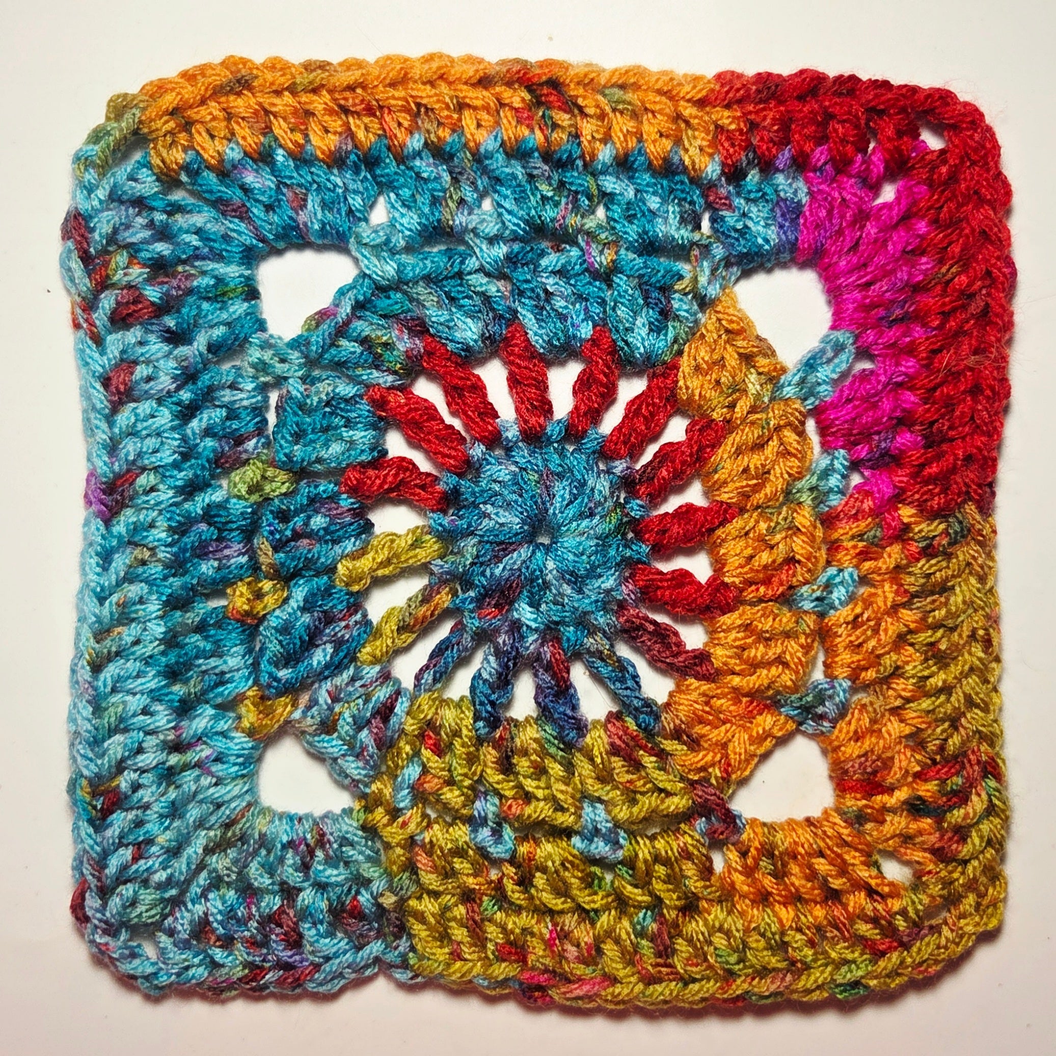 Day #7 - Down Granny Square Laine - Ferris Wheel Square