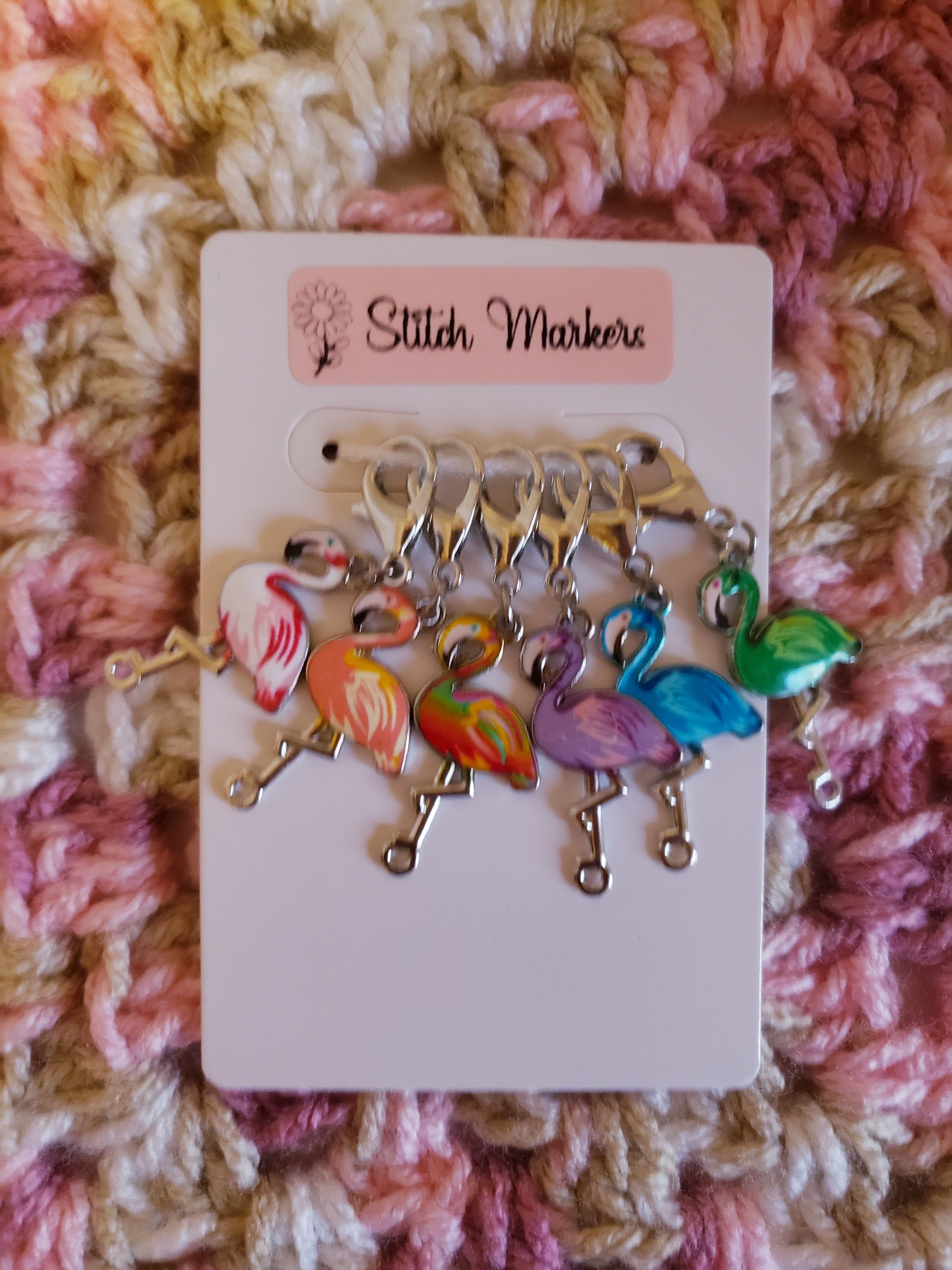 Flamingo Colorful Stitch Markers