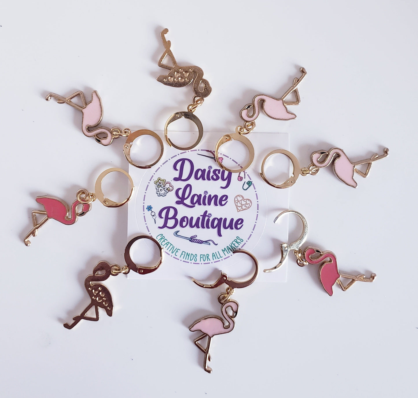 Flamingo Pink Stitch Markers