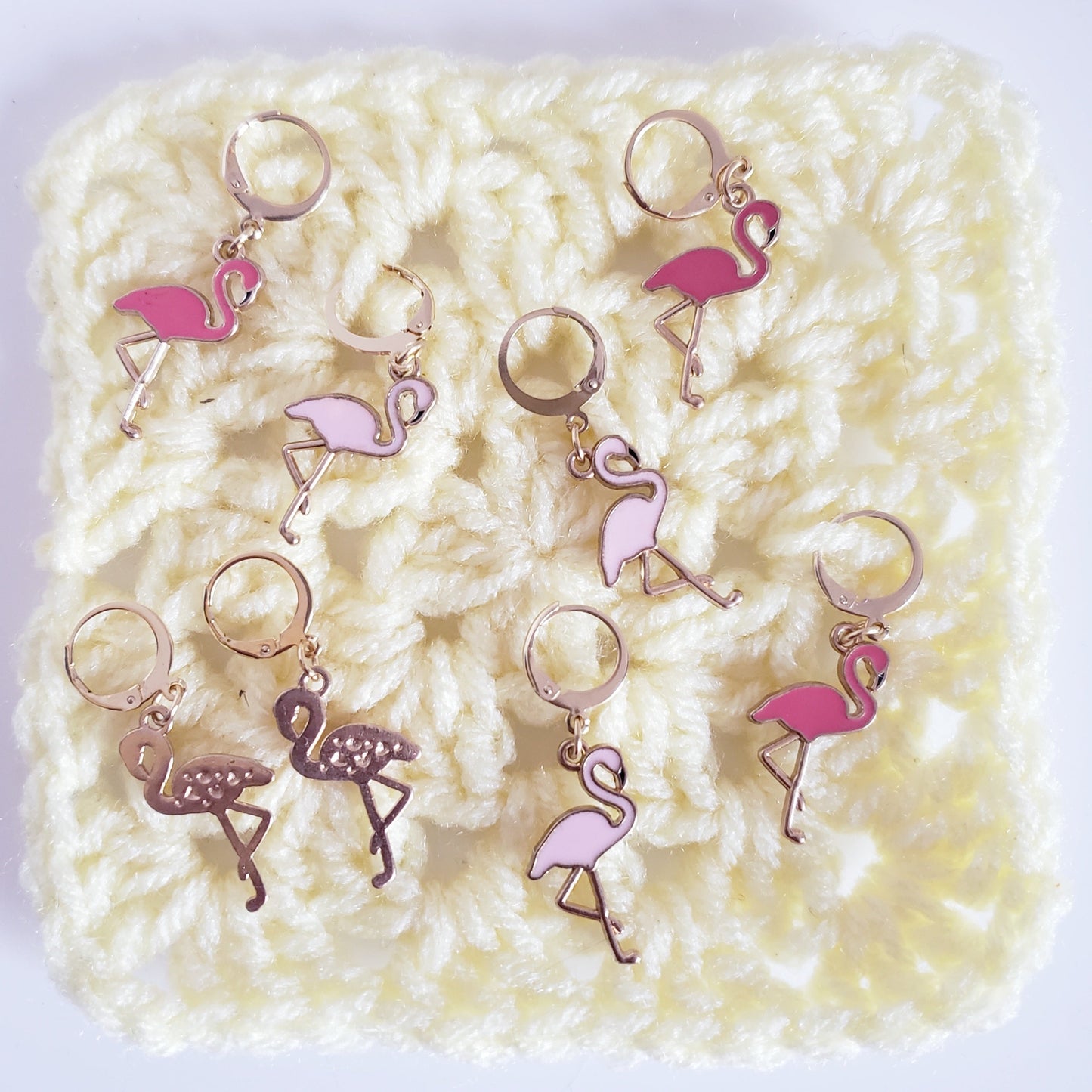 Flamingo Pink Stitch Markers