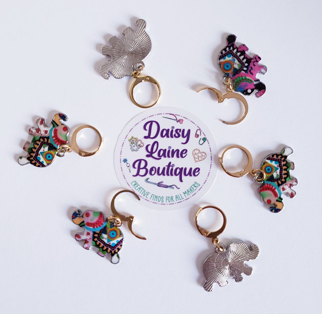 Elephant Colorful Stitch Markers