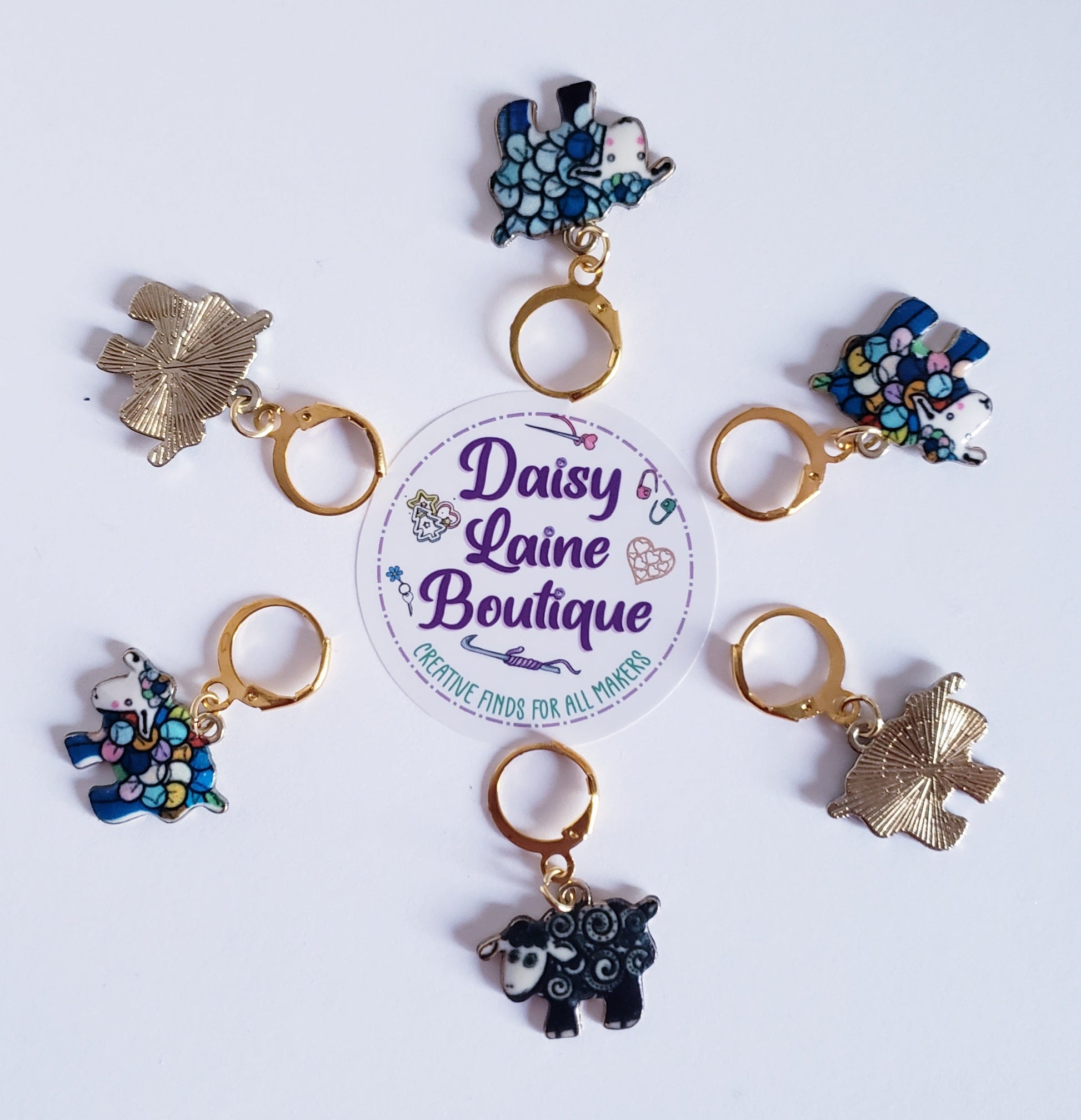 Sheep Yarn Balls Stitch Markers