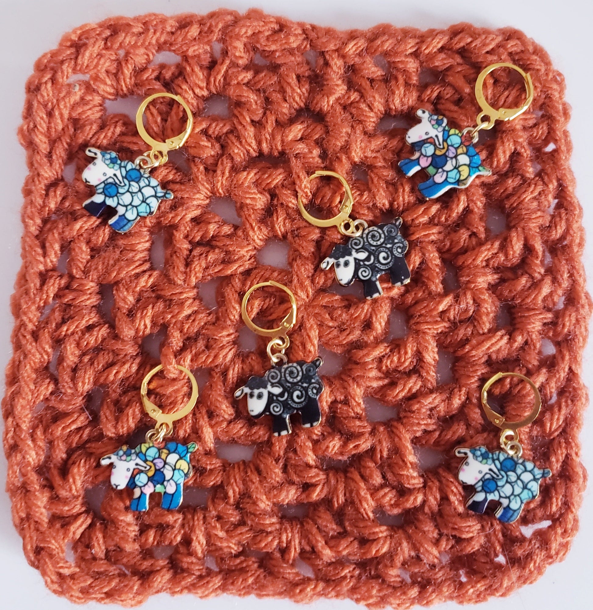 Sheep Yarn Balls Stitch Markers