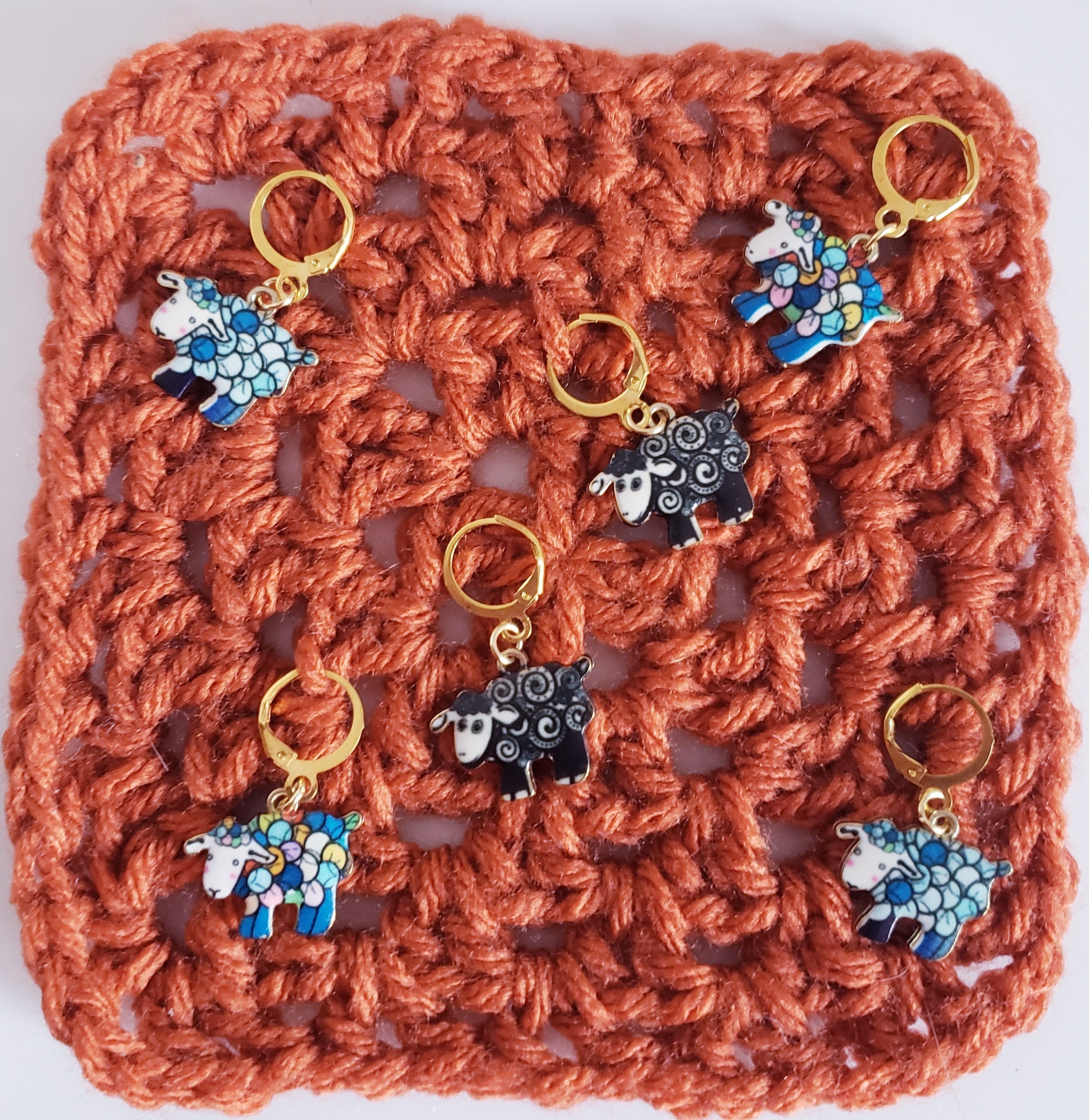 Sheep Yarn Balls Stitch Markers