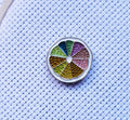 Rainbow Pie Round Enamel Magnetic Needle Minder