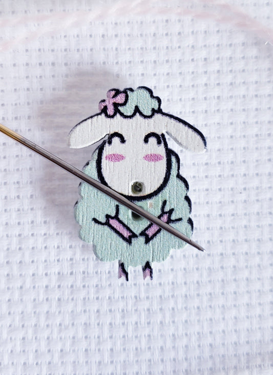 Mint Green Sheep Lamb Magnetic Needle Minder