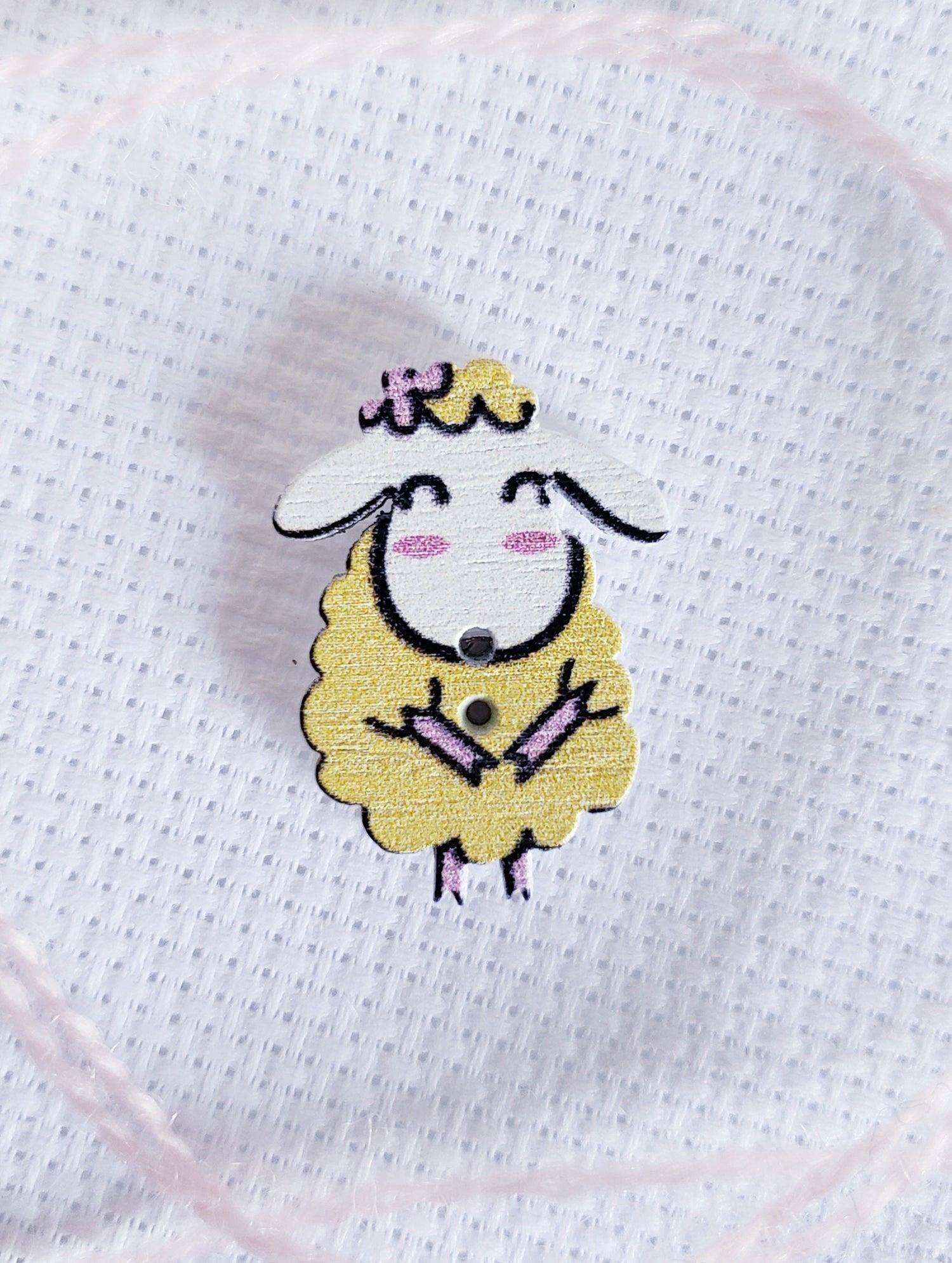 Yellow Sheep Lamb Magnetic Needle Minder