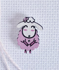 Never Give Up Round Enamel Magnetic Needle Minder