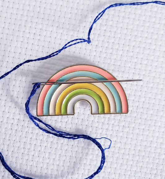 Rainbow Pastel Colors Enamel Magnetic Needle Minder